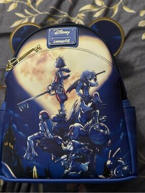 Loungefly Navy & Gold Kingdom Hearts Mini Backpack